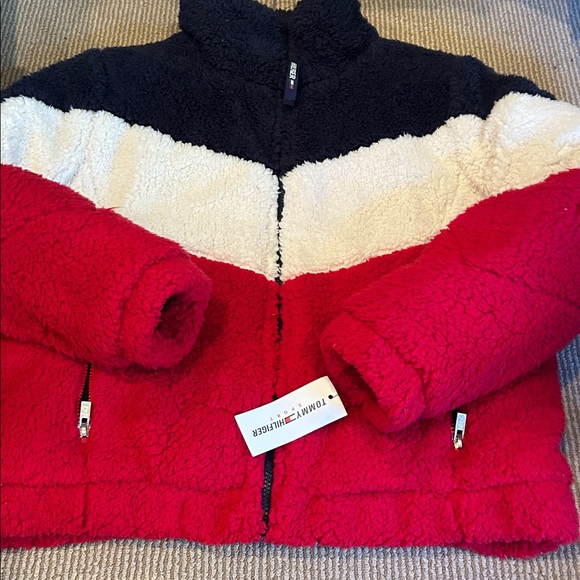 NWT TOMMY HILFIGER sport Colorblock chunky Sherpa Jacket size medium - Picture 13 of 13